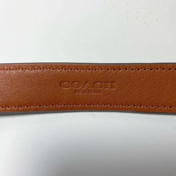 Coach Dog Collar + Apple AirTag Tracker! Brown Khaki Signature C Size Large - Picture 9 of 12